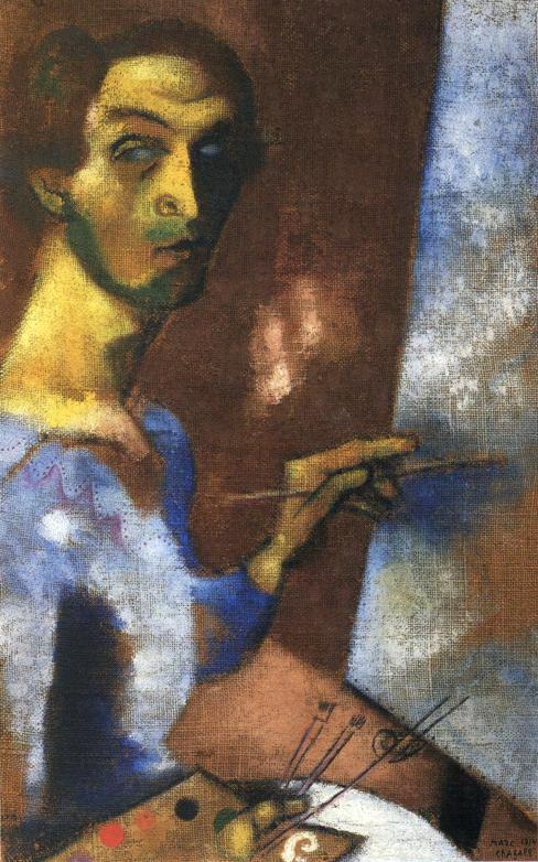Autorretrato con caballete contemporáneo Marc Chagall Pintura al óleo
